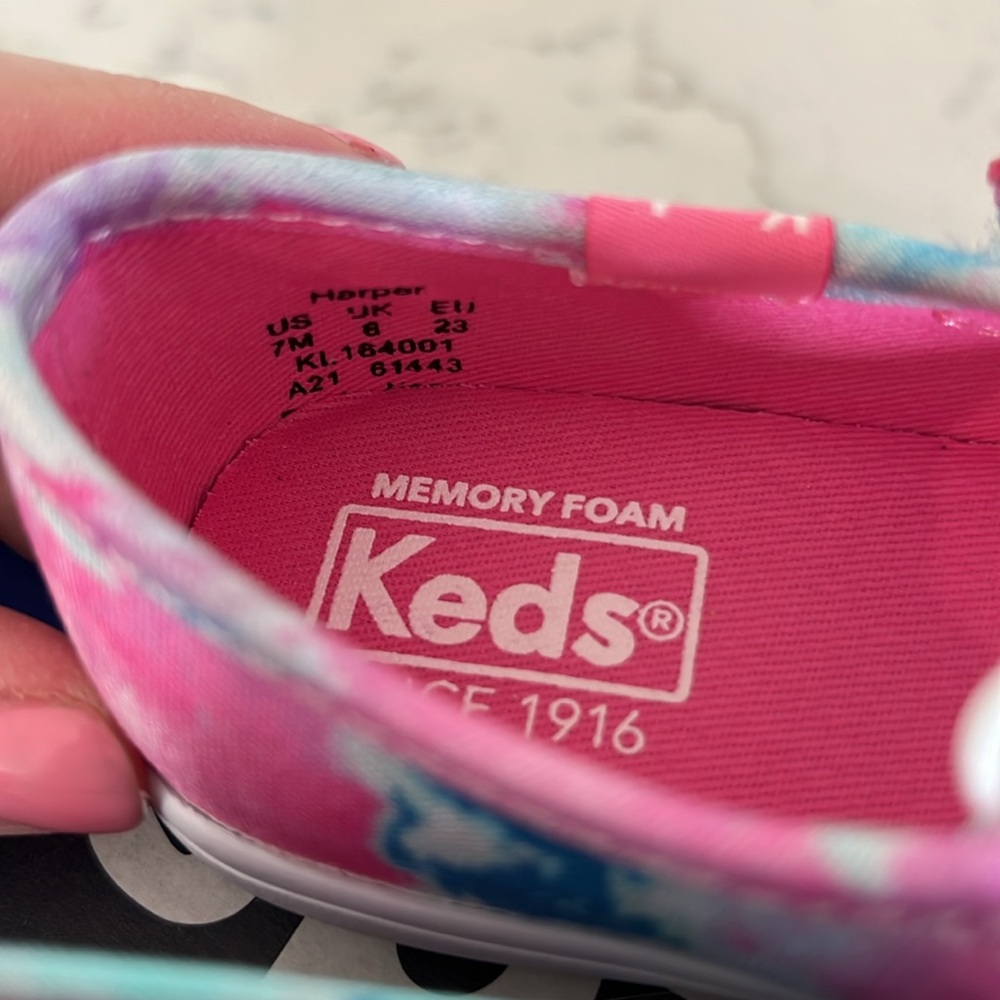 Keds Harper Tie Dye Mary Jane Flats NEW Toddler 7 - Picture 5 of 9
